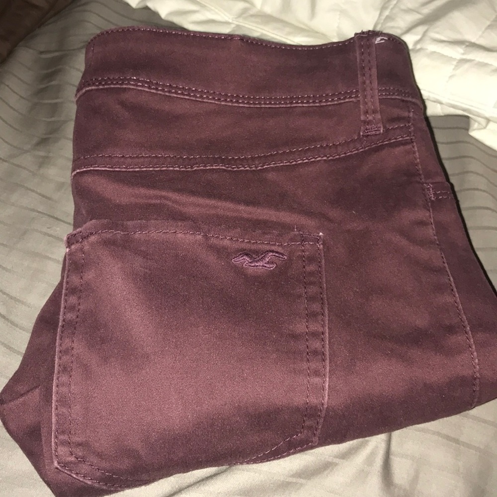 Burgundy high waisted pants